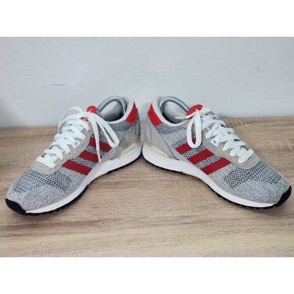 Adidas ZX 700 IM S79191 Men's 7.5 Trainer Shoes Gray Red Mesh Athletic Sneakers - Picture 6 of 9